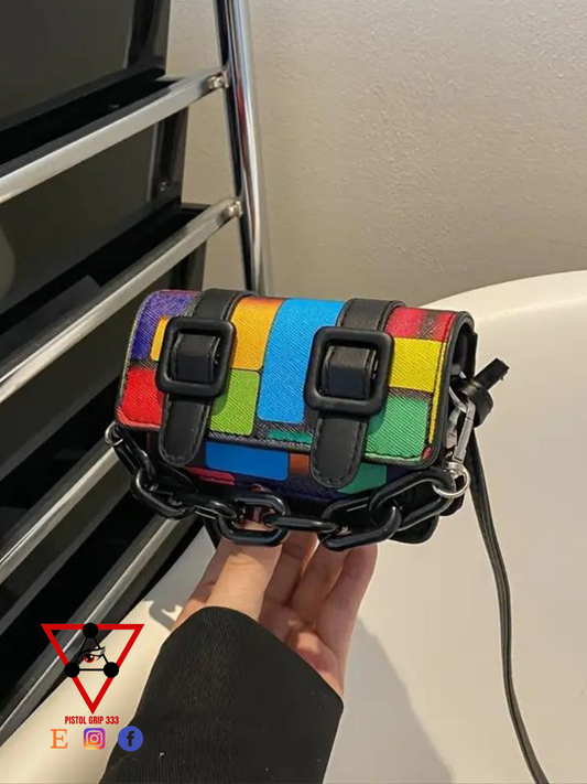 Rainbow Chain Mini Crossbody Bag