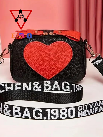 Heart Accent Crossbody Bag