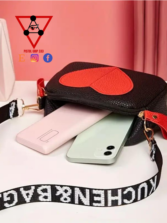 Heart Accent Crossbody Bag