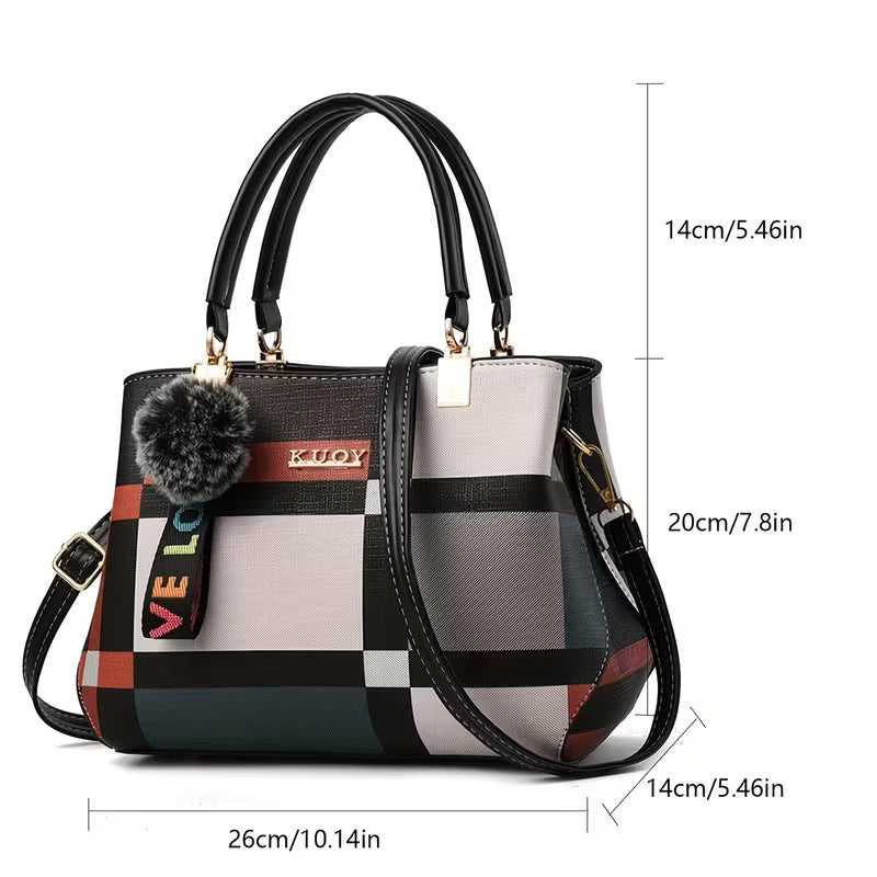 Harper Plaid Satchel