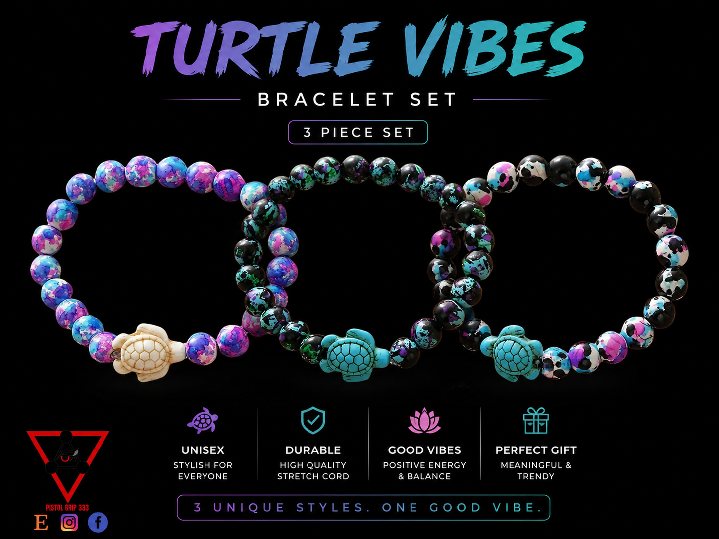 Turtle Vibes Bracelet Set