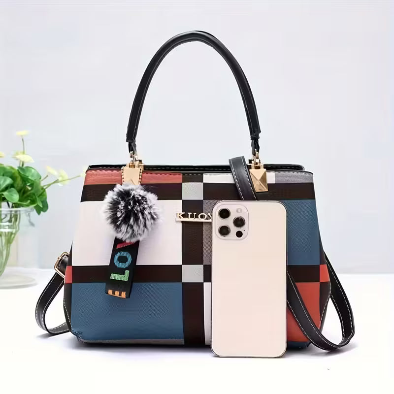Harper Plaid Satchel