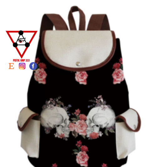 Gothic Rose Skulls Backpack