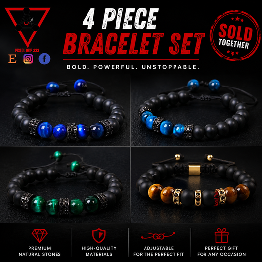 The Alpha Collection – 4-Piece Bracelet Set