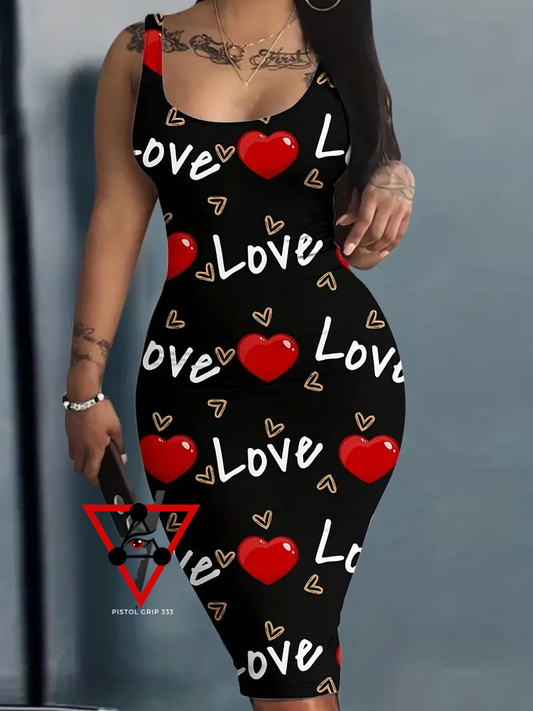 Love Always Bodycon Midi Dress – Black