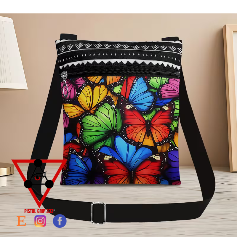 Kaleidoscope Butterfly Crossbody Bag
